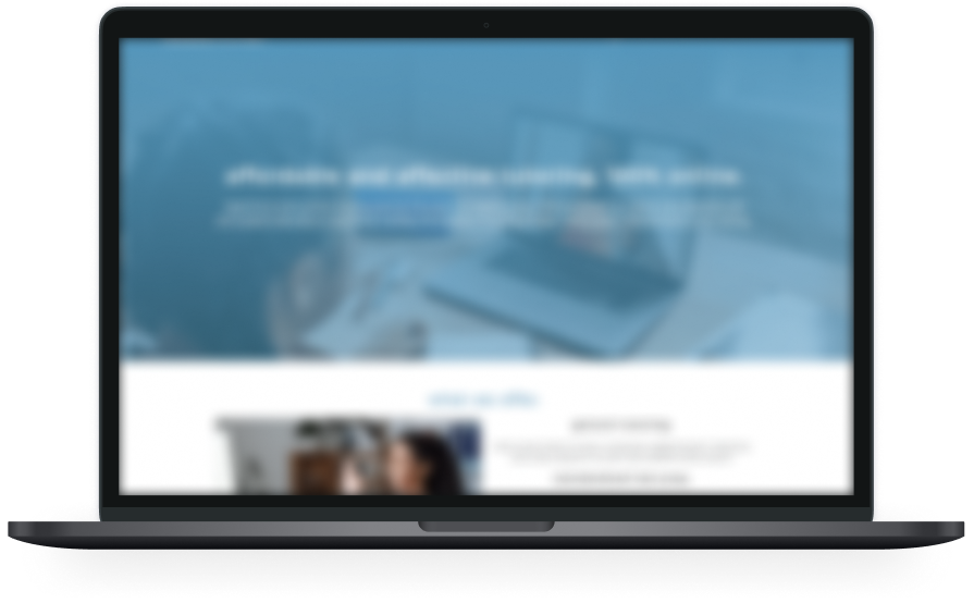 Website on MacBook
